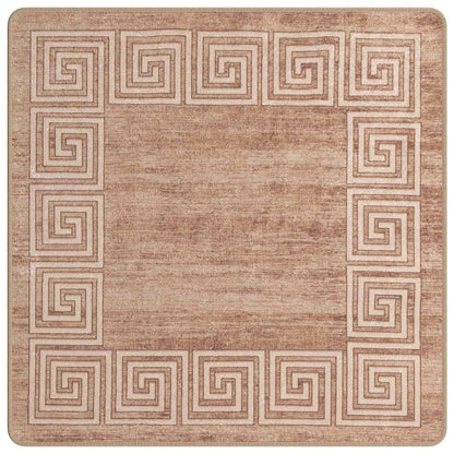 Rug Runner MARSA White 100 x 100 cm Polyester and PVC