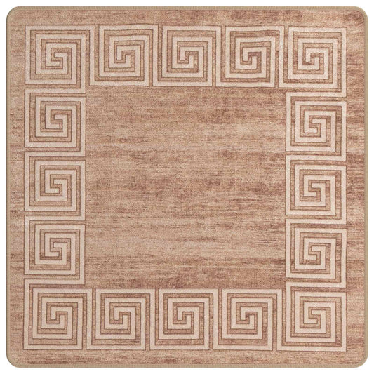 Rug Runner MARSA White 100 x 100 cm Polyester and PVC