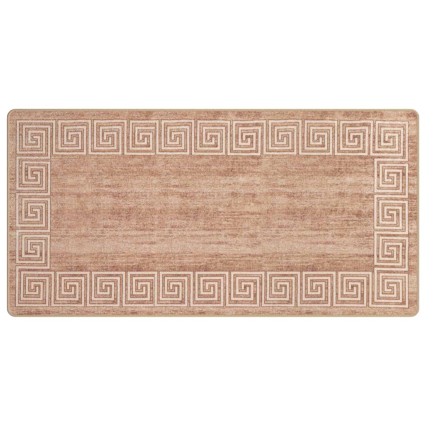 Rug Runner MARSA White 100 x 200 cm Polyester and PVC