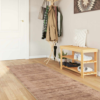 Rug Runner MARSA White 100 x 300 cm Polyester and PVC