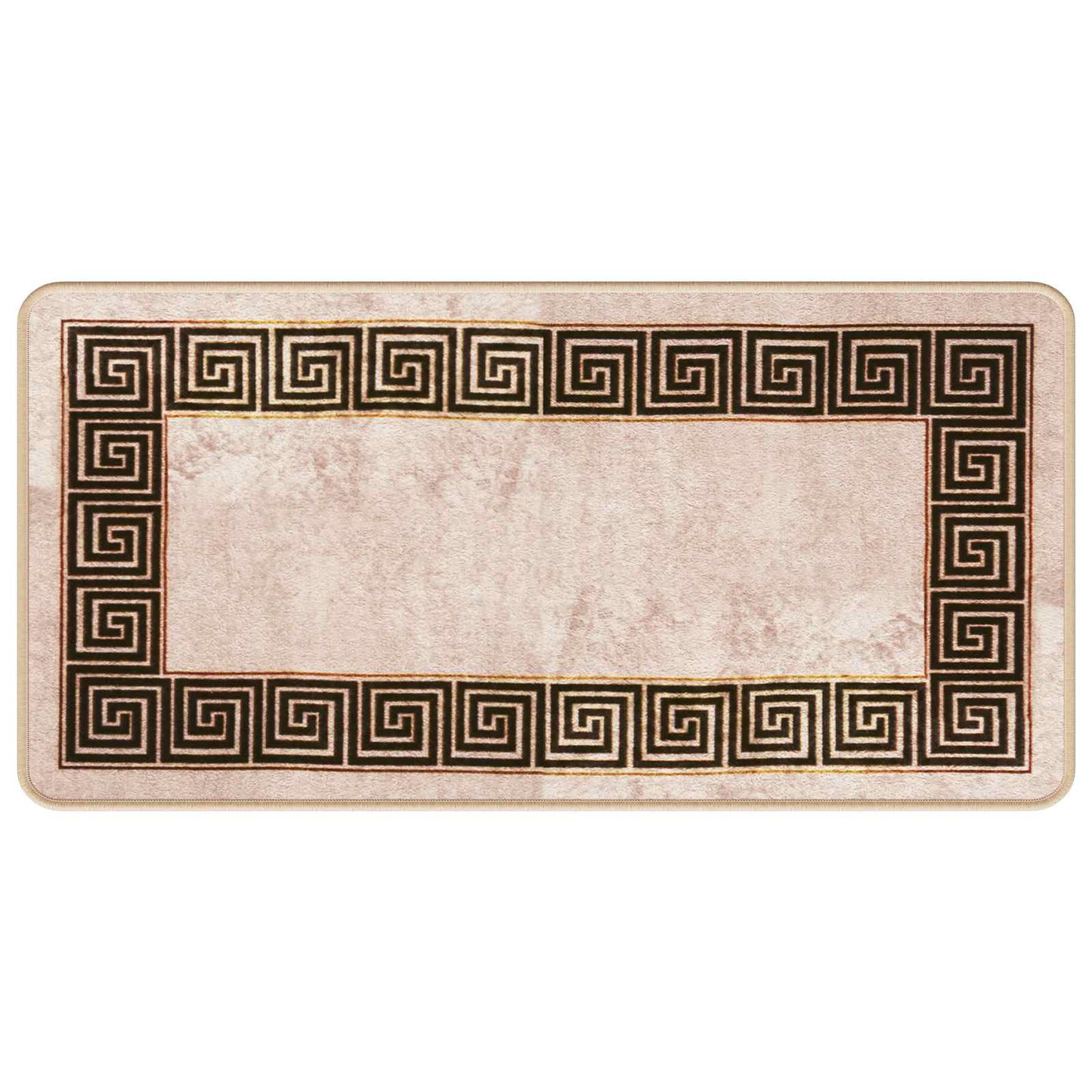 Rug Runner MARSA Black 50 x 100 cm Polyester and PVC