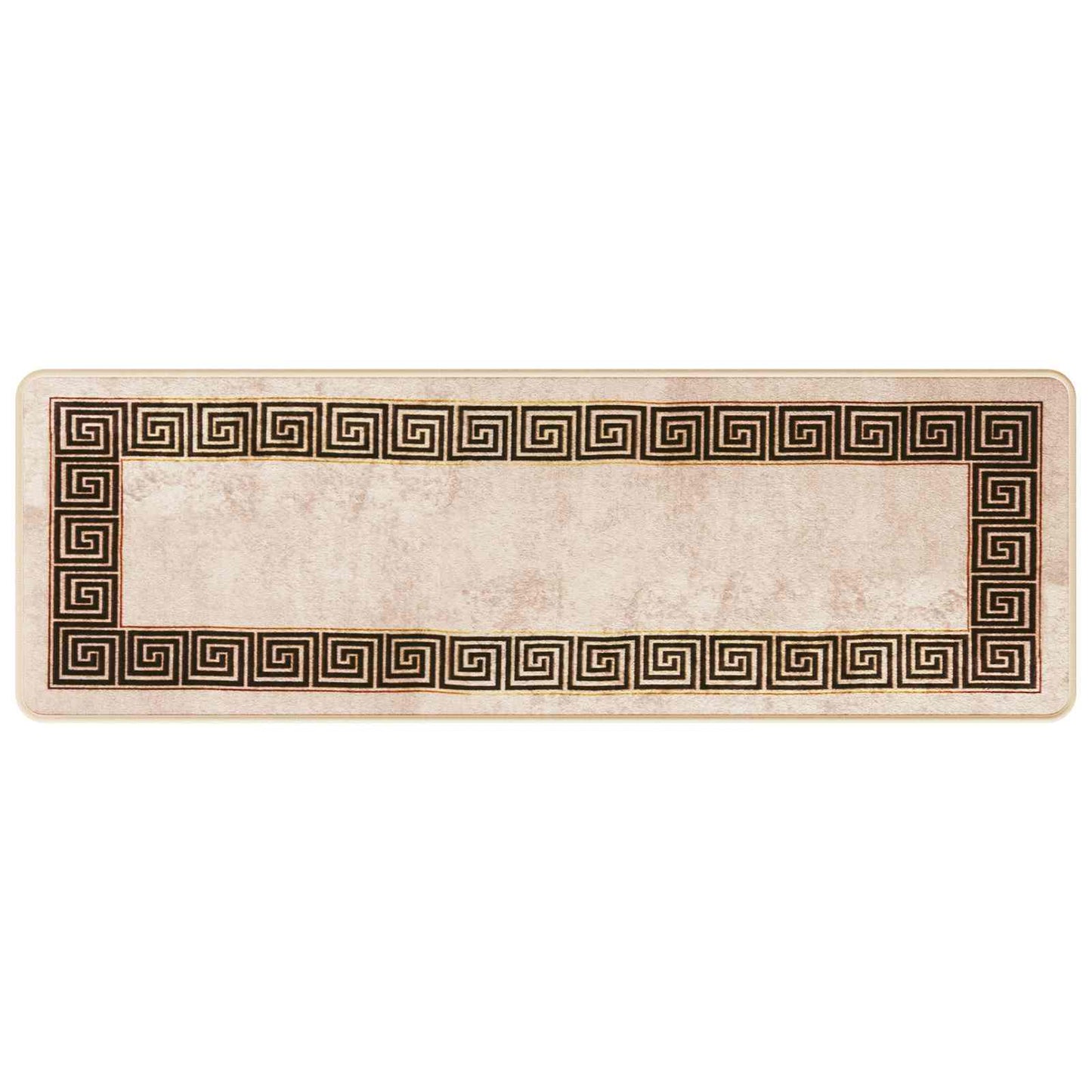 Rug Runner MARSA Black 50 x 150 cm Polyester and PVC