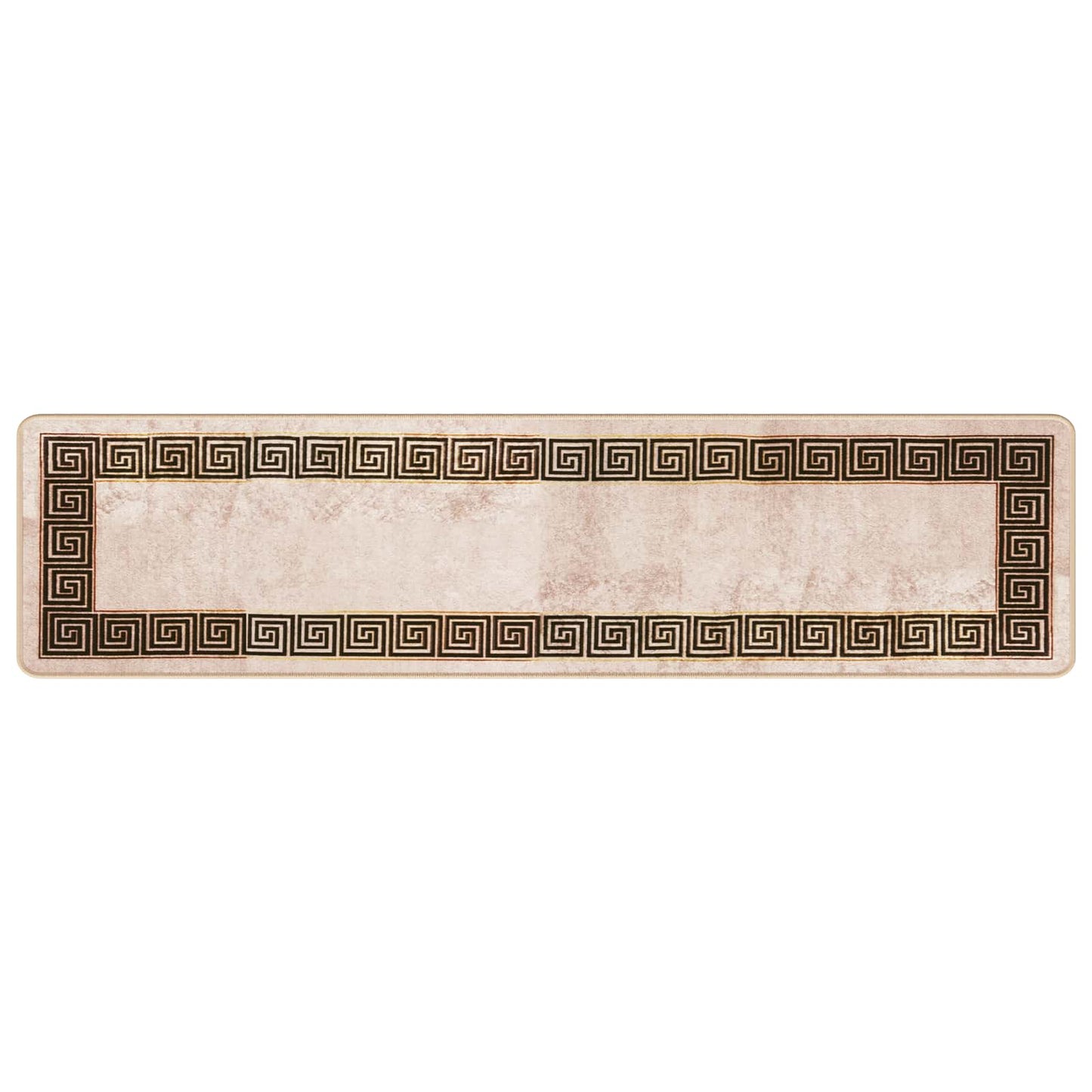 Rug Runner MARSA Black 50 x 200 cm Polyester and PVC