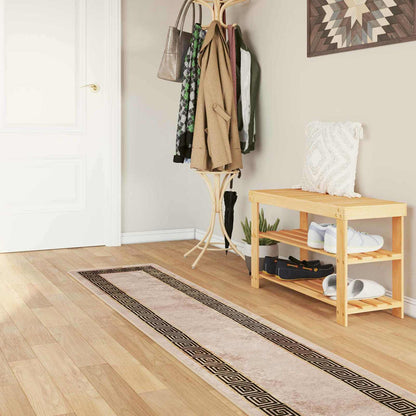 Rug Runner MARSA Black 50 x 250 cm Polyester and PVC