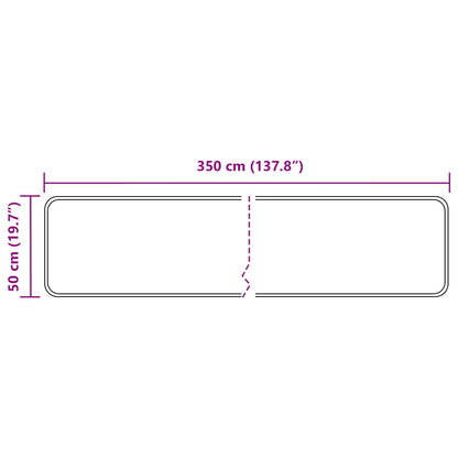 Rug Runner MARSA Black 50 x 350 cm Polyester and PVC