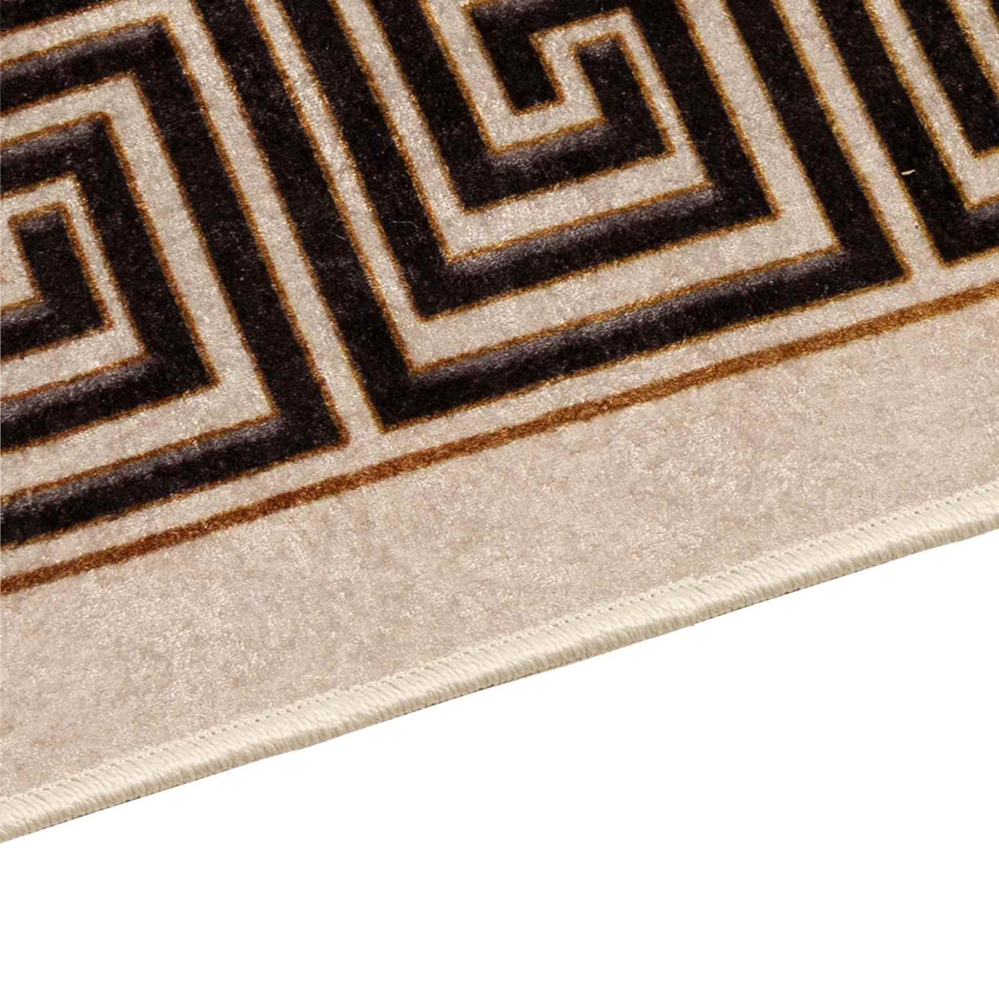 Rug Runner MARSA Black 50 x 450 cm Polyester and PVC