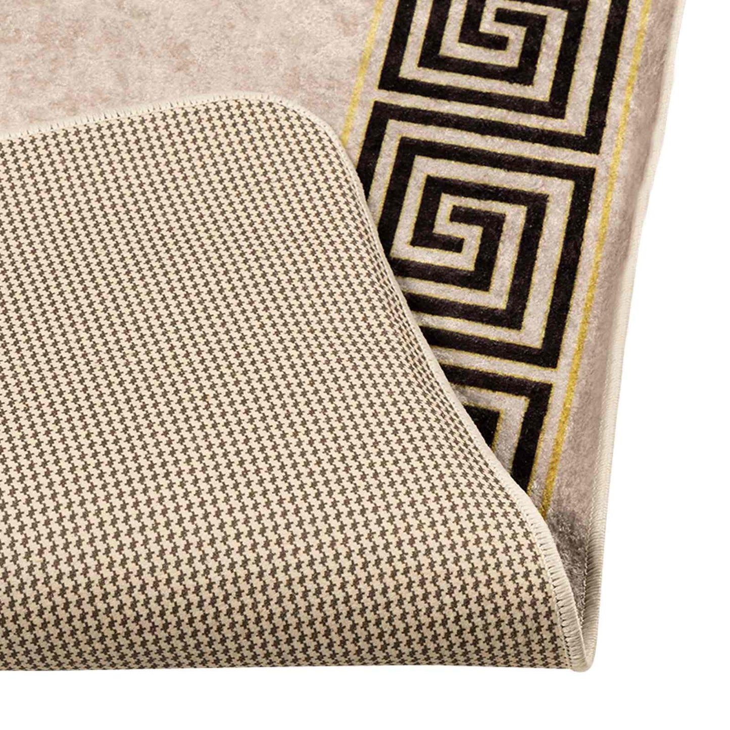 Rug Runner MARSA Black 50 x 450 cm Polyester and PVC