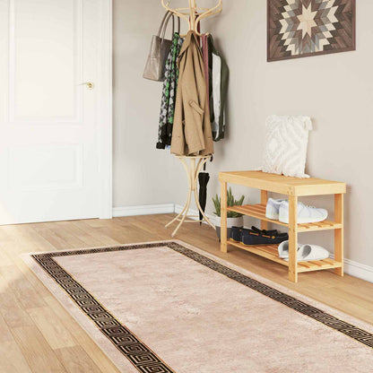 Rug Runner MARSA Black 80 x 250 cm Polyester and PVC