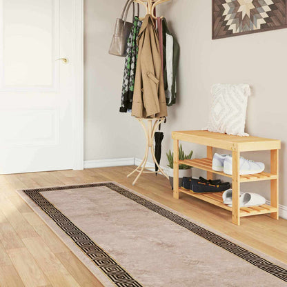Rug Runner MARSA Black 80 x 450 cm Polyester and PVC