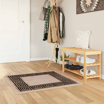 Rug Runner MARSA Black 100 x 100 cm Polyester and PVC