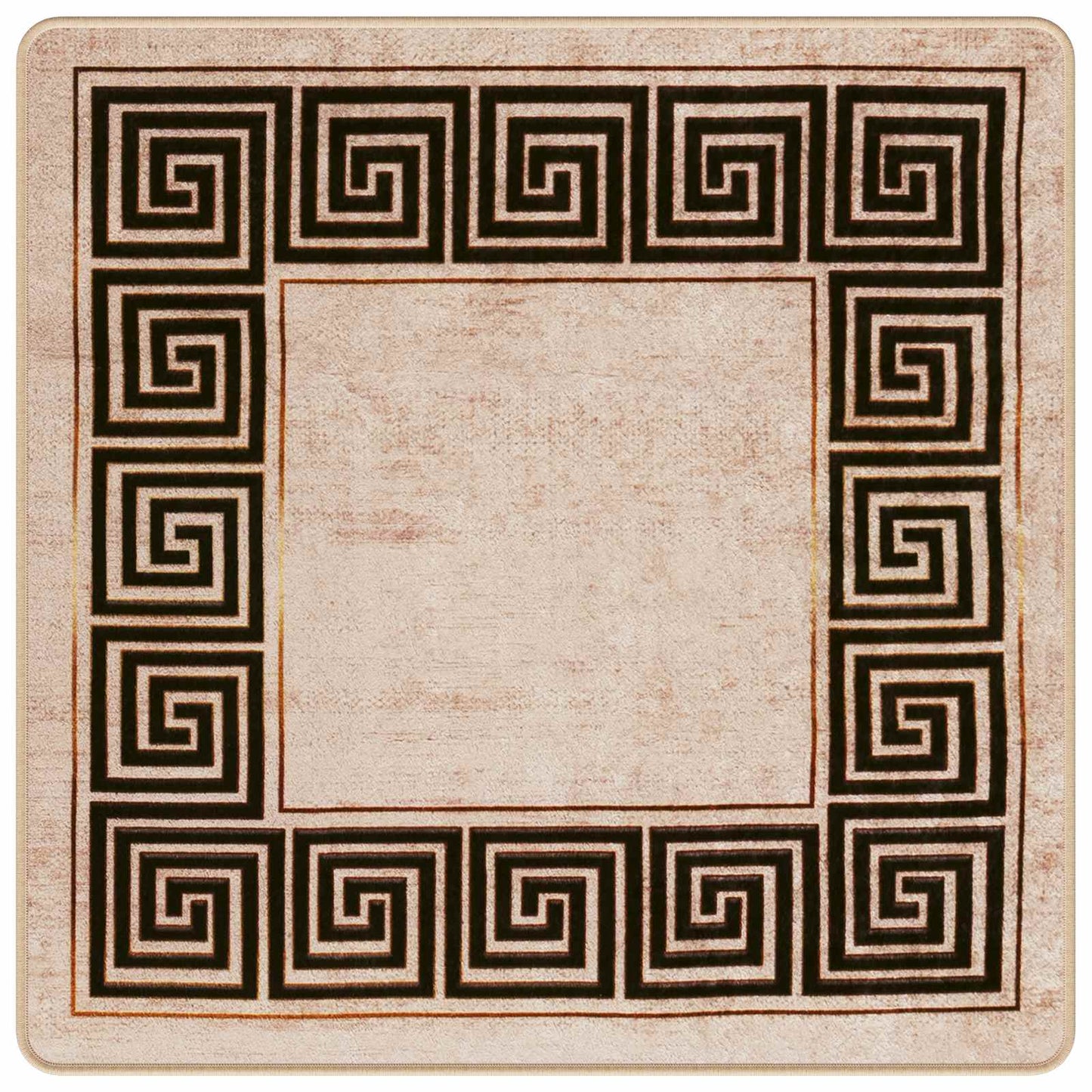 Rug Runner MARSA Black 100 x 100 cm Polyester and PVC