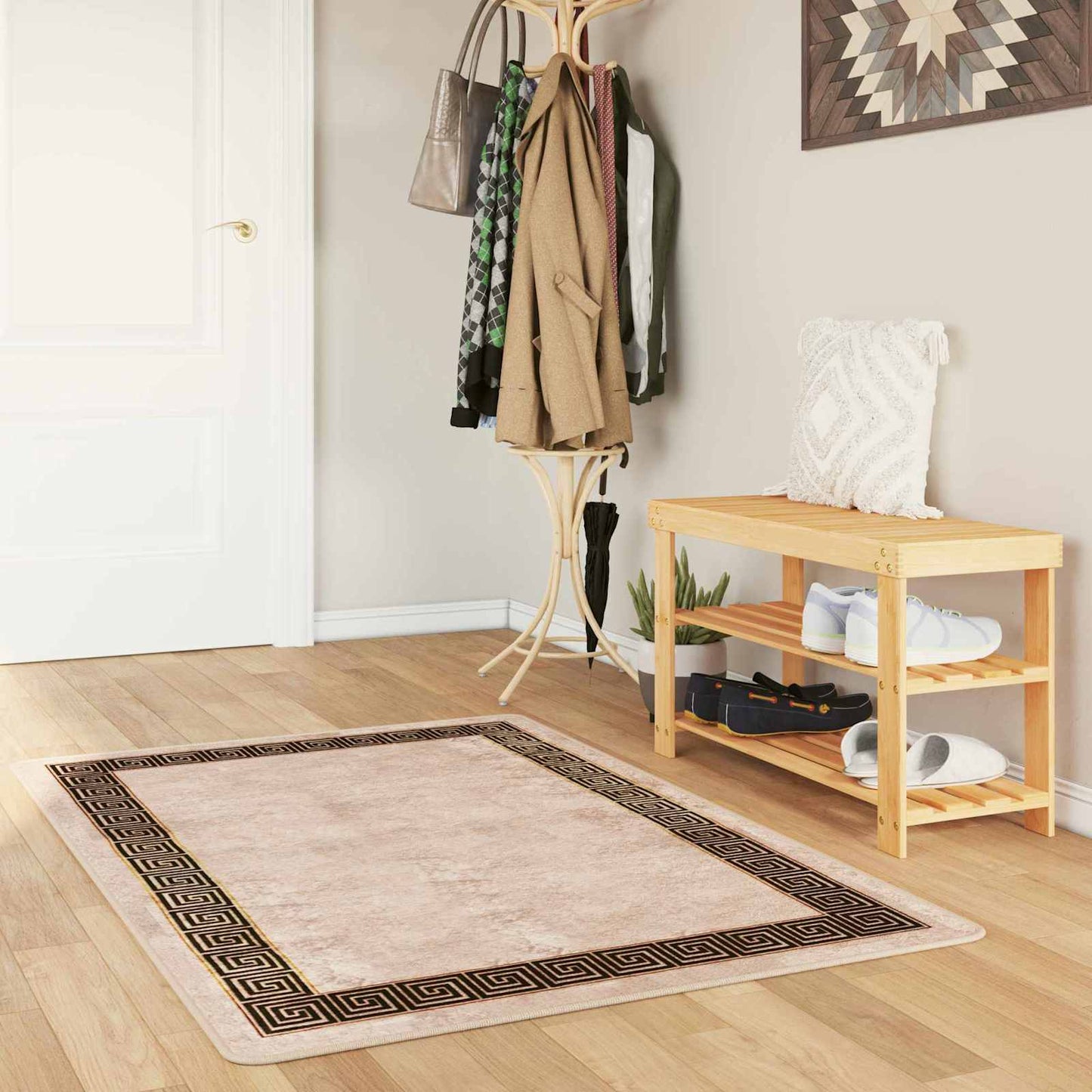 Rug Runner MARSA Black 100 x 150 cm Polyester and PVC