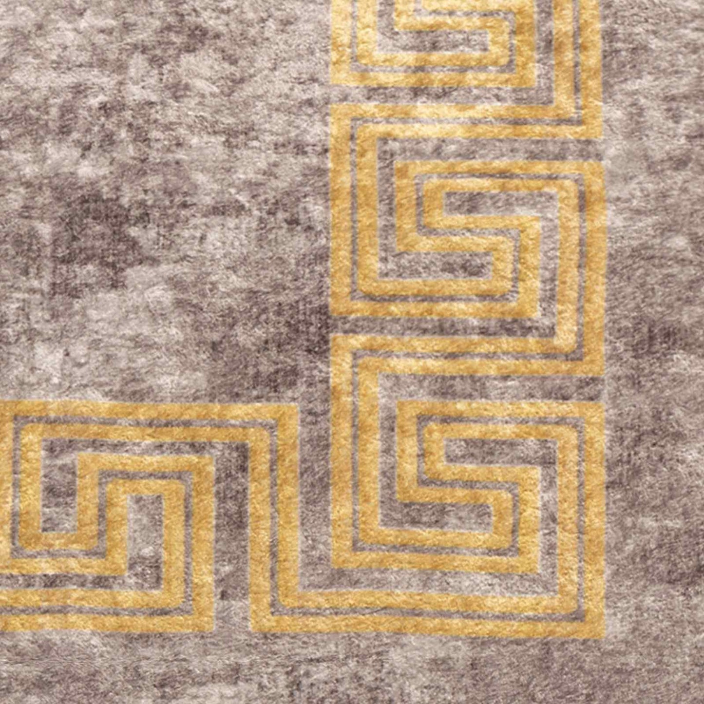 Rug Runner MARSA Grey 50 x 100 cm Polyester and PVC