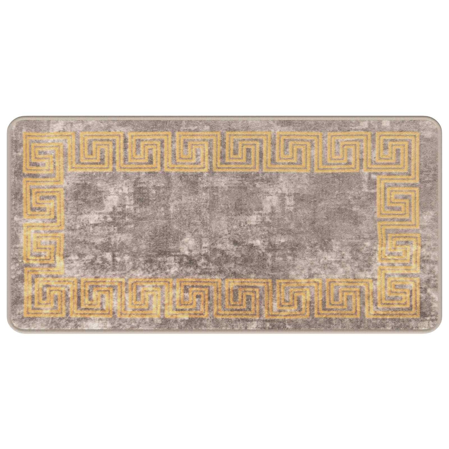 Rug Runner MARSA Grey 50 x 100 cm Polyester and PVC