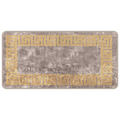 Rug Runner MARSA Grey 50 x 100 cm Polyester and PVC