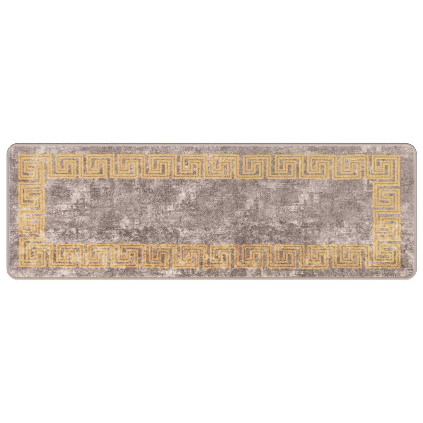 Rug Runner MARSA Grey 50 x 150 cm Polyester and PVC