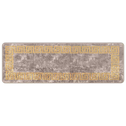 Rug Runner MARSA Grey 50 x 150 cm Polyester and PVC