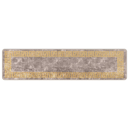 Rug Runner MARSA Grey 50 x 200 cm Polyester and PVC
