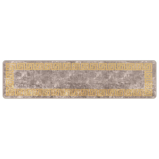 Rug Runner MARSA Grey 50 x 200 cm Polyester and PVC