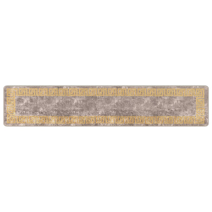 Rug Runner MARSA Grey 50 x 250 cm Polyester and PVC
