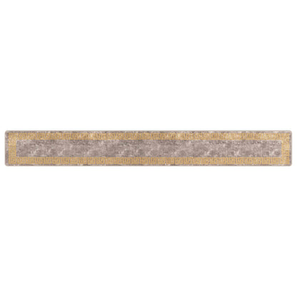 Rug Runner MARSA Grey 50 x 400 cm Polyester and PVC