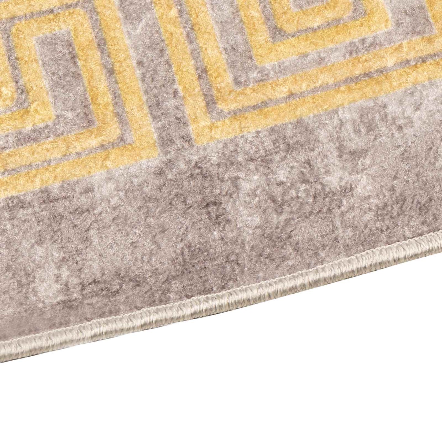 Rug Runner MARSA Grey 80 x 100 cm Polyester and PVC