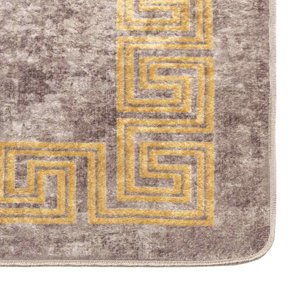 Rug Runner MARSA Grey 80 x 100 cm Polyester and PVC