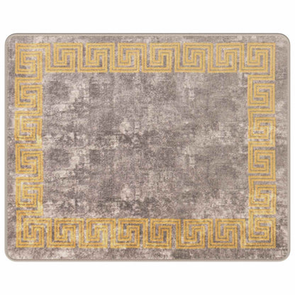 Rug Runner MARSA Grey 80 x 100 cm Polyester and PVC