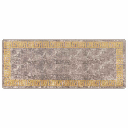 Rug Runner MARSA Grey 80 x 200 cm Polyester and PVC