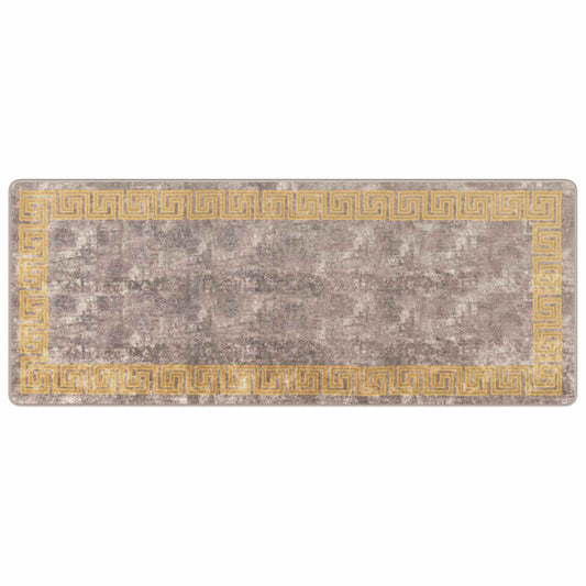 Rug Runner MARSA Grey 80 x 200 cm Polyester and PVC