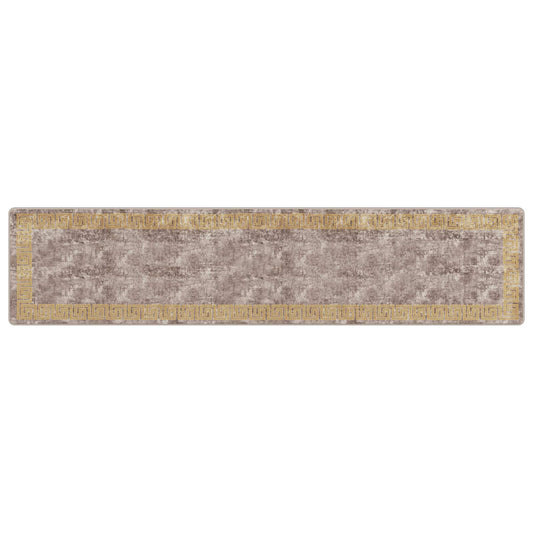 Rug Runner MARSA Grey 80 x 350 cm Polyester and PVC