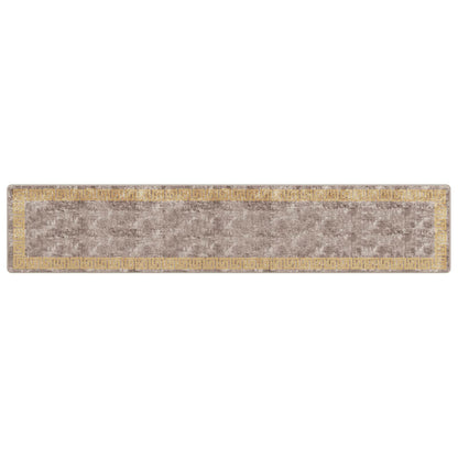 Rug Runner MARSA Grey 80 x 400 cm Polyester and PVC