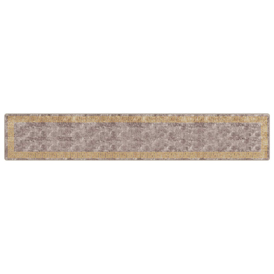 Rug Runner MARSA Grey 80 x 450 cm Polyester and PVC