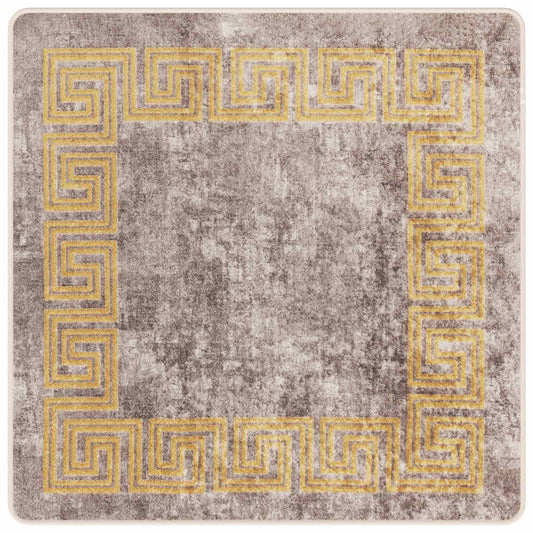 Rug Runner MARSA Grey 100 x 100 cm Polyester and PVC