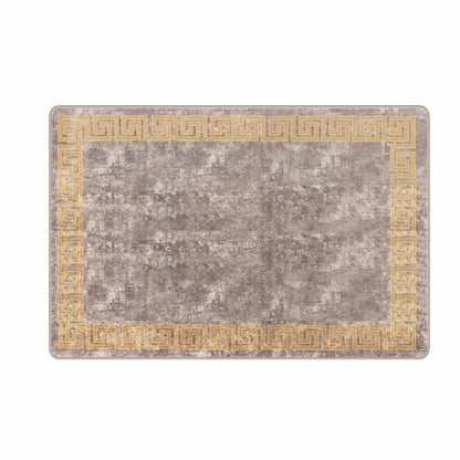 Rug Runner MARSA Grey 100 x 150 cm Polyester and PVC