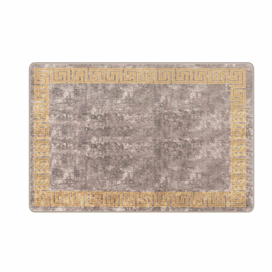 Rug Runner MARSA Grey 100 x 150 cm Polyester and PVC