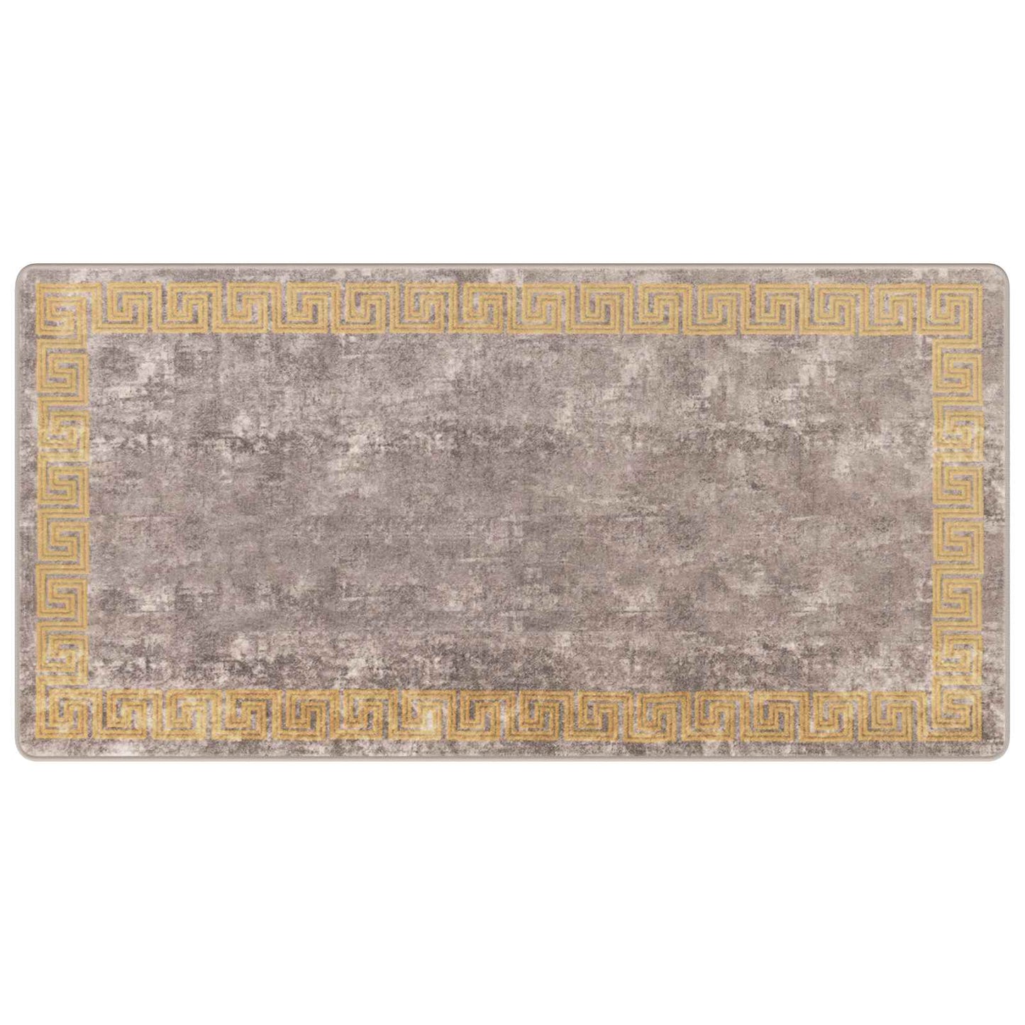 Rug Runner MARSA Grey 100 x 200 cm Polyester and PVC