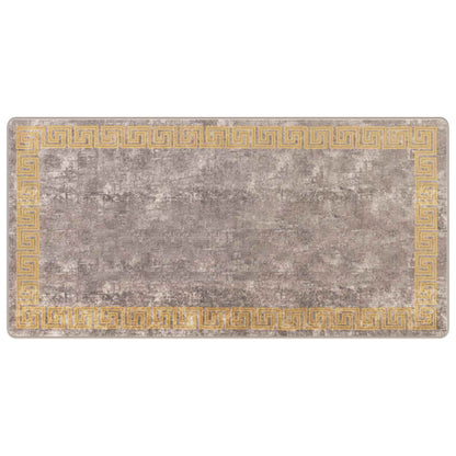 Rug Runner MARSA Grey 100 x 200 cm Polyester and PVC