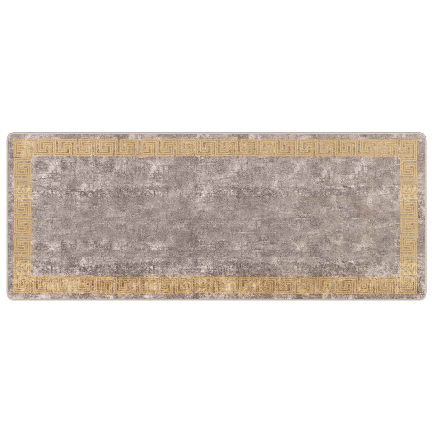 Rug Runner MARSA Grey 100 x 250 cm Polyester and PVC