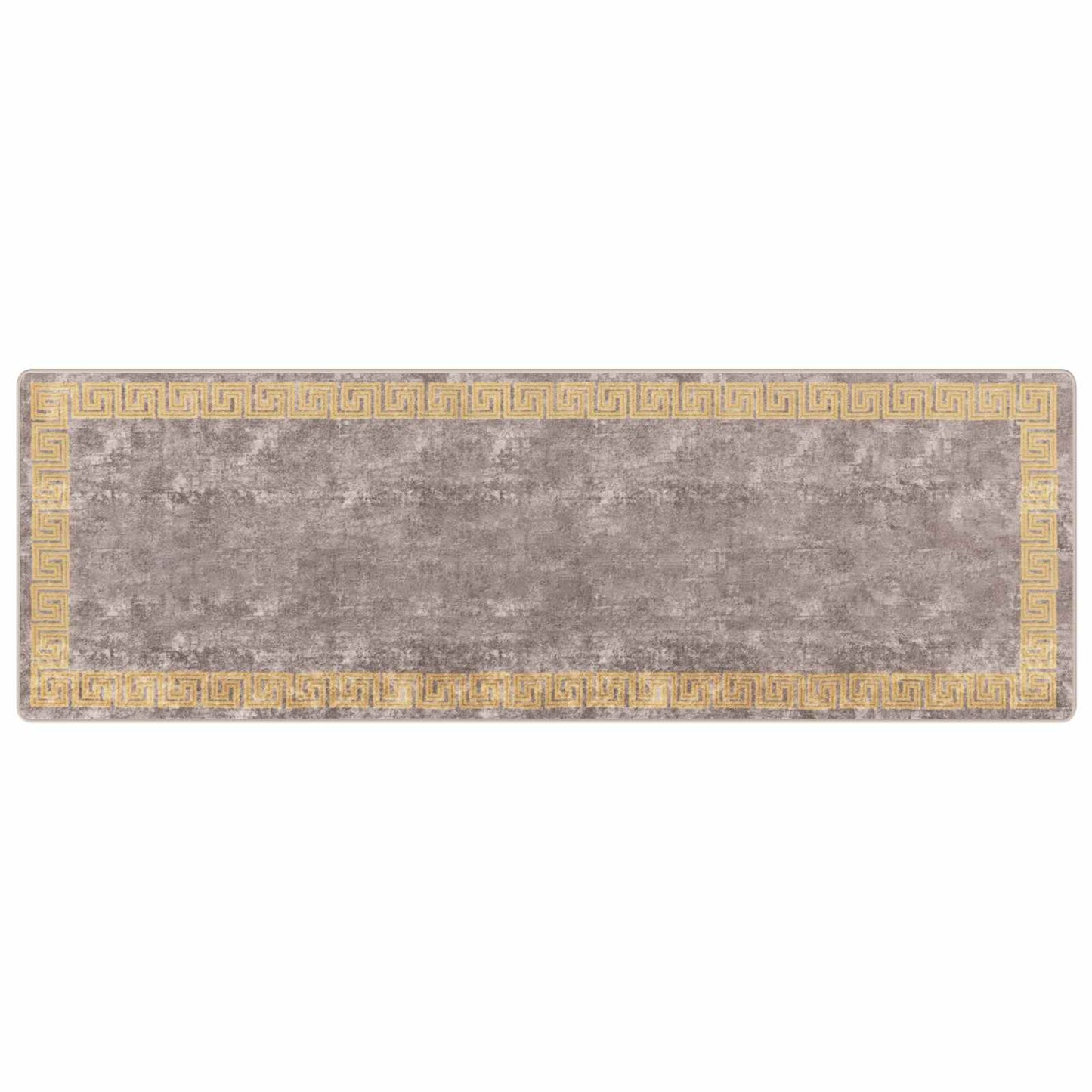 Rug Runner MARSA Grey 100 x 300 cm Polyester and PVC