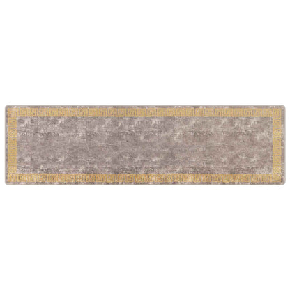 Rug Runner MARSA Grey 100 x 350 cm Polyester and PVC
