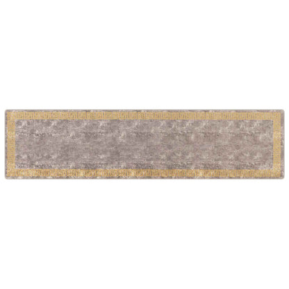 Rug Runner MARSA Grey 100 x 400 cm Polyester and PVC