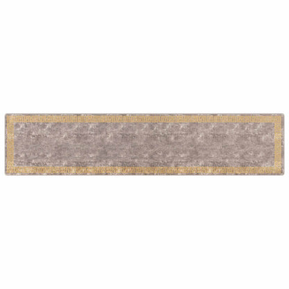Rug Runner MARSA Grey 100 x 450 cm Polyester and PVC