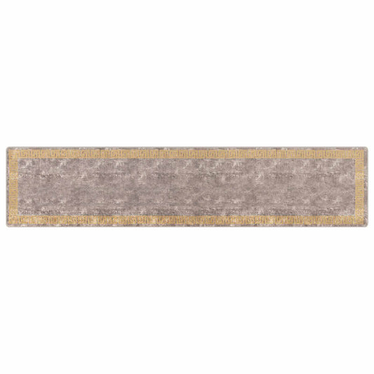 Rug Runner MARSA Grey 100 x 450 cm Polyester and PVC