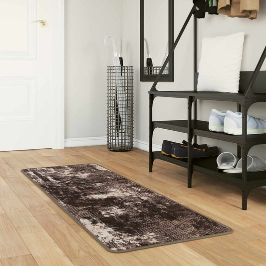 Rug Runner MARSA Black 50 x 100 cm Polyester and PVC