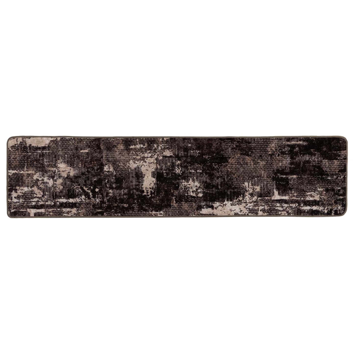 Rug Runner MARSA Black 50 x 100 cm Polyester and PVC