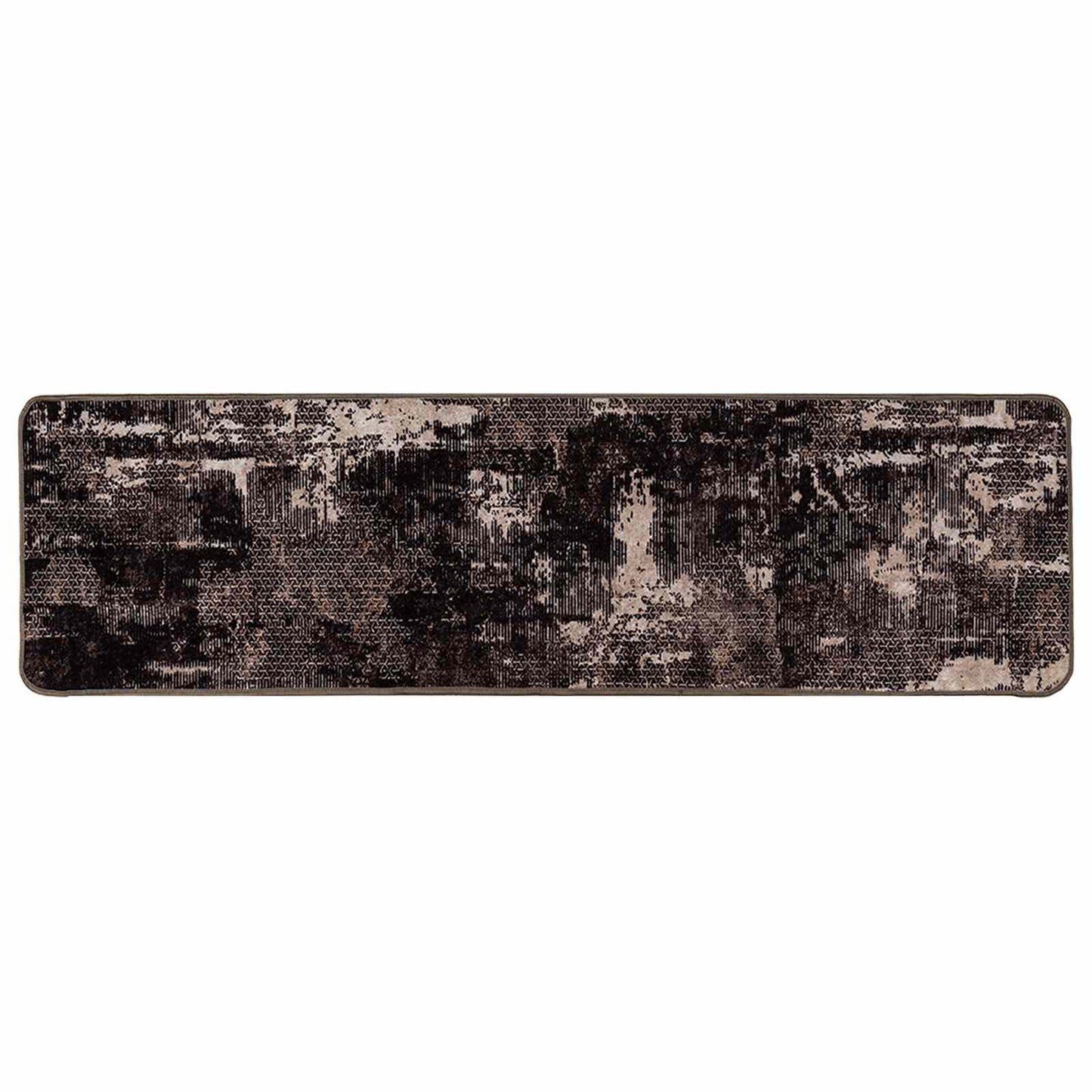 Rug Runner MARSA Black 50 x 200 cm Polyester and PVC