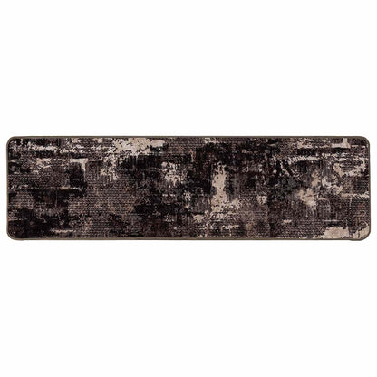 Rug Runner MARSA Black 50 x 200 cm Polyester and PVC
