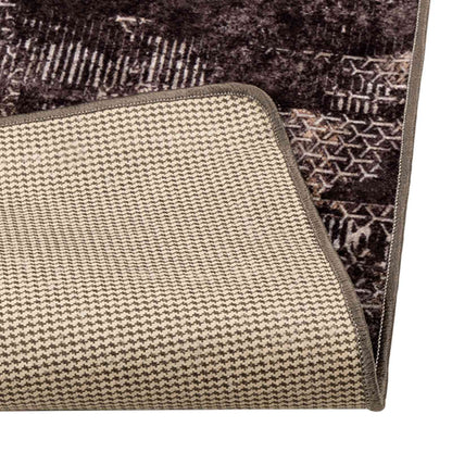 Rug Runner MARSA Black 50 x 250 cm Polyester and PVC