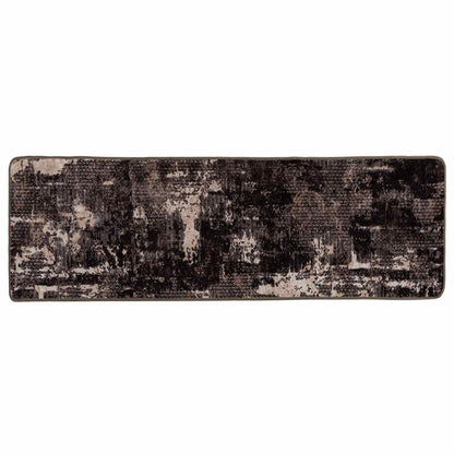 Rug Runner MARSA Black 50 x 300 cm Polyester and PVC